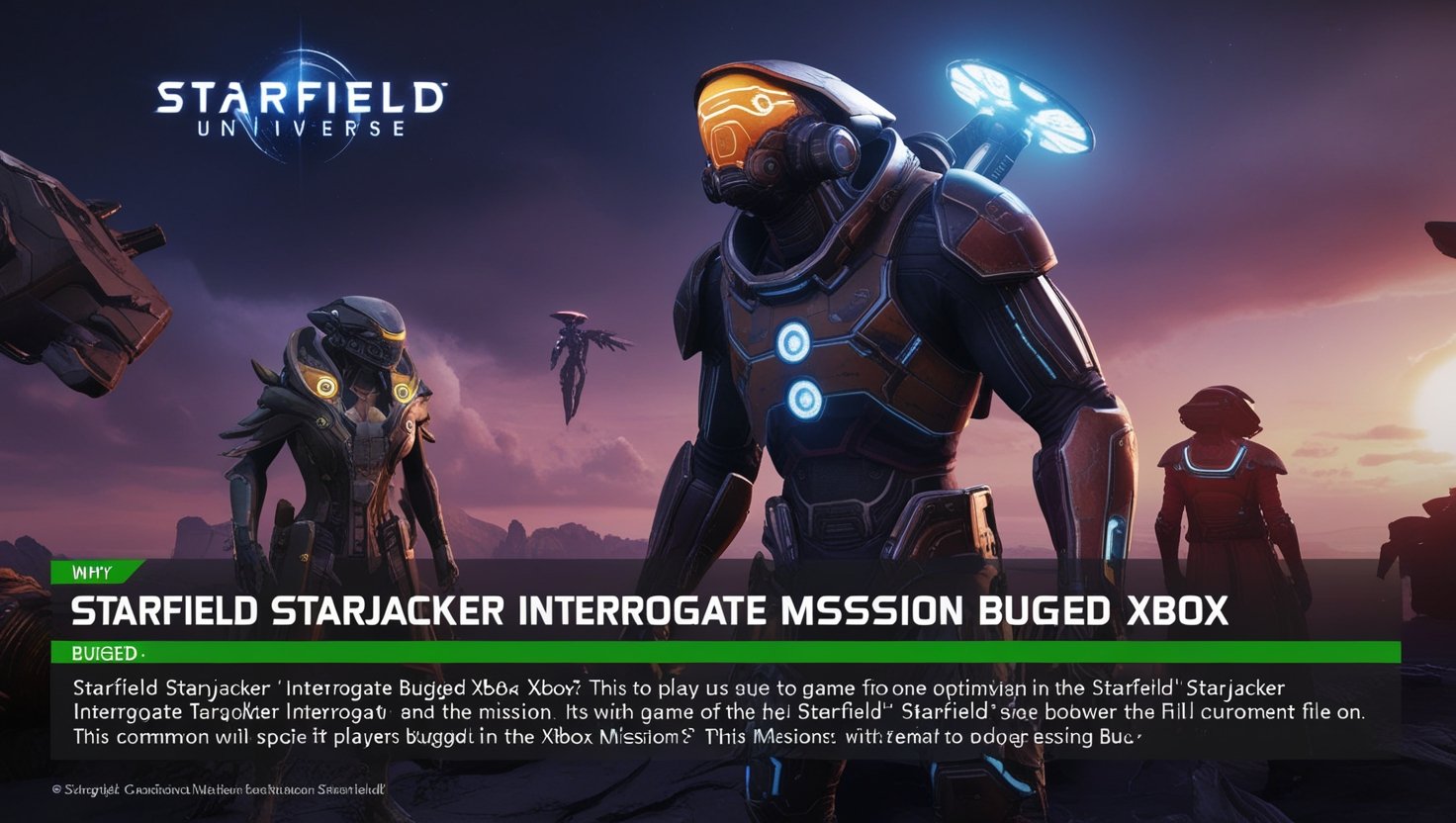 Starfield Starjacker Interrogate Mission bugged Xbox