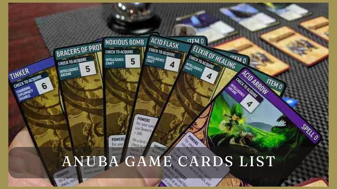 Anuba game cards list